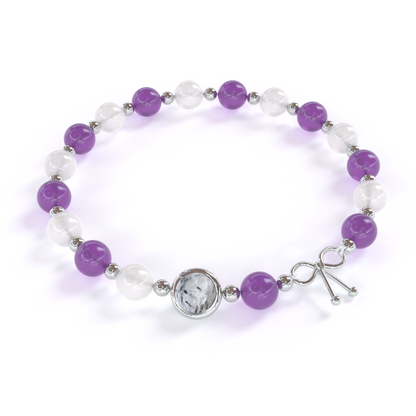 Bracelet Amincissant en Améthyste et Pierre de Lune | Argent 925