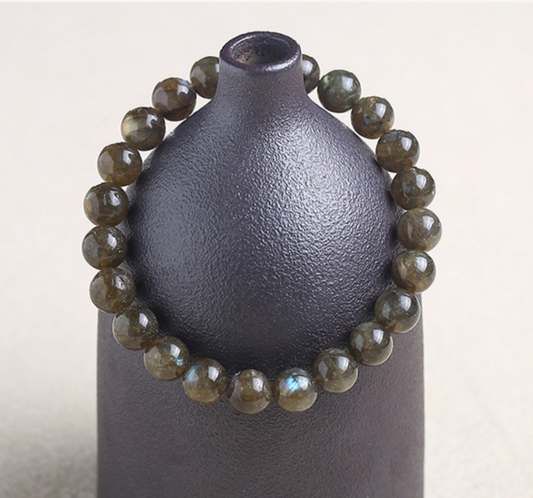 Bracelet  Tonifiant  composé de pierre naturelle de Labradorite du Canada 