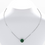 Collier en argent 925 en fragment de coeur de malachite pure